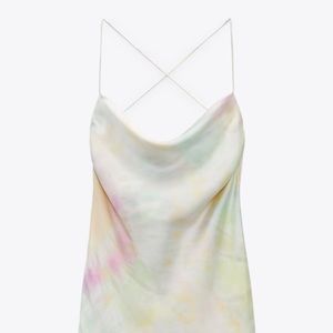 Zara NWT Satin Effect Dress—Tie Dye *sold out*